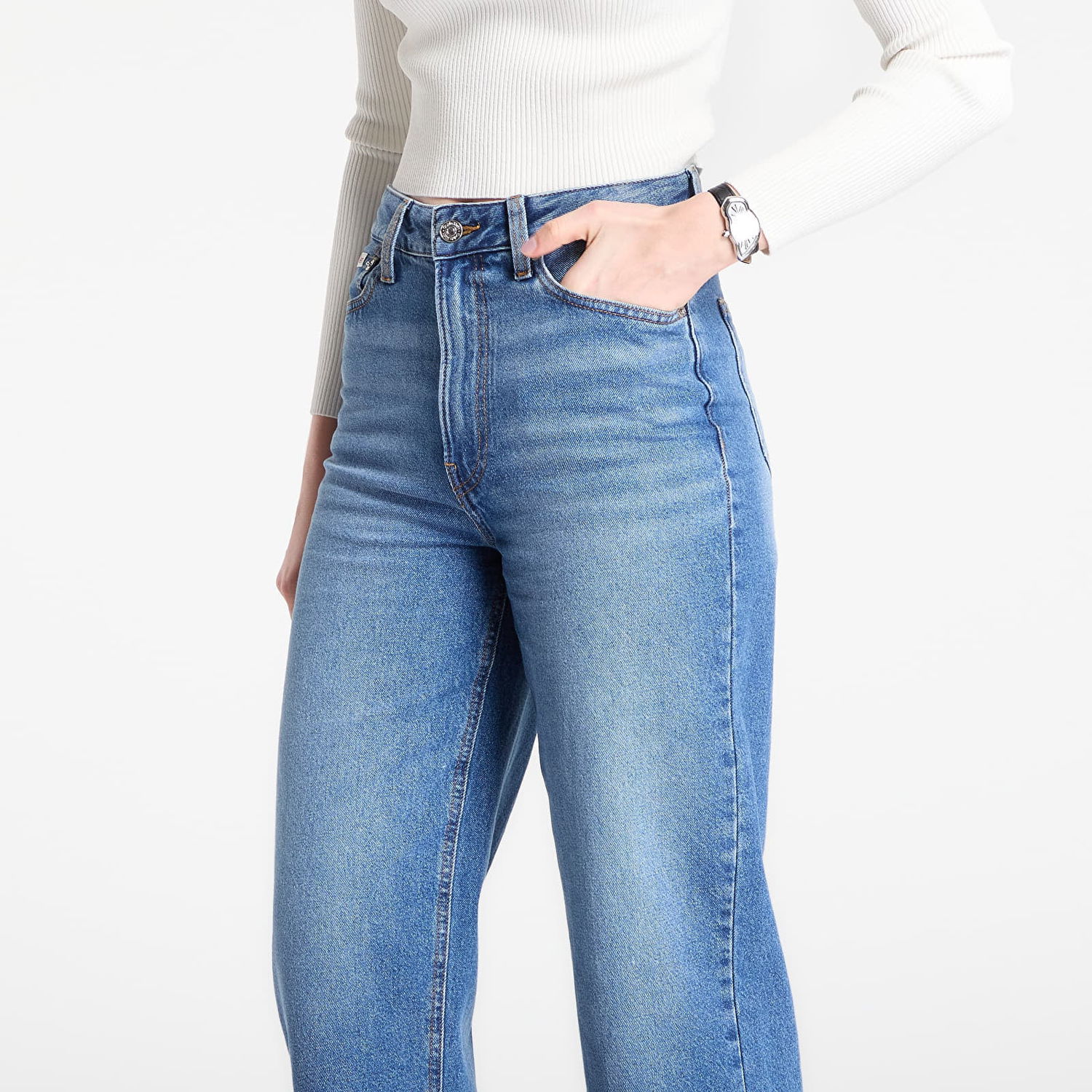 Дънки CALVIN KLEIN Jeans Eu Barrel Jeans Blue Синьо | LV047E626G MZK, 1