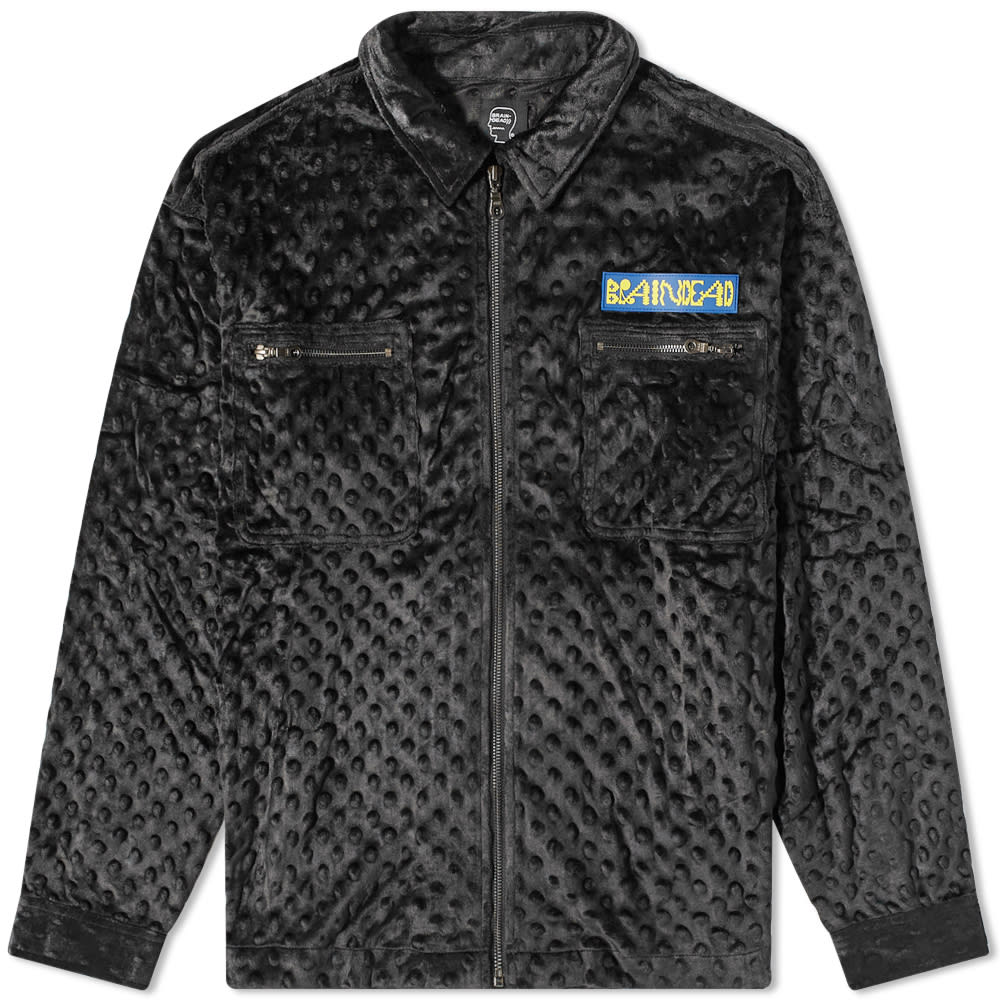 Яке Brain Dead Embossed Fur Zip Shirt Jacket Черно | BDF22T16002261BK01, 0