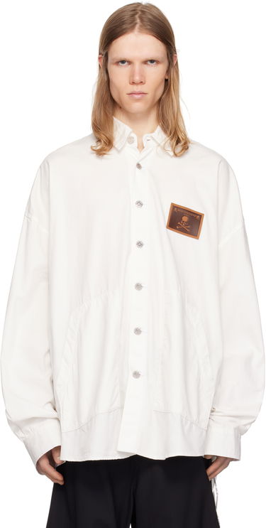 Риза Mastermind WORLD MASTERMIND WORLD Big Denim Shirt Бяло | MW25S14-SH002-002, 0