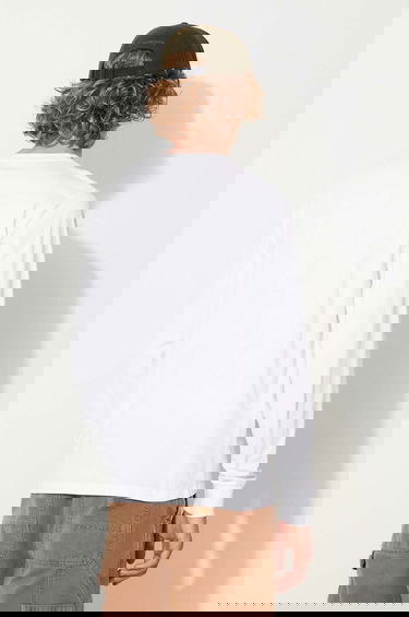 Тениска Carhartt WIP Cotton Long Sleeve T-Shirt Бяло | I026265.00AXX, 2