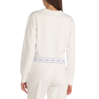 Пуловер GUESS Guess Carrie Round Neck Sweatshirt Бяло | O3YQ01KBS91-H10Q, 1