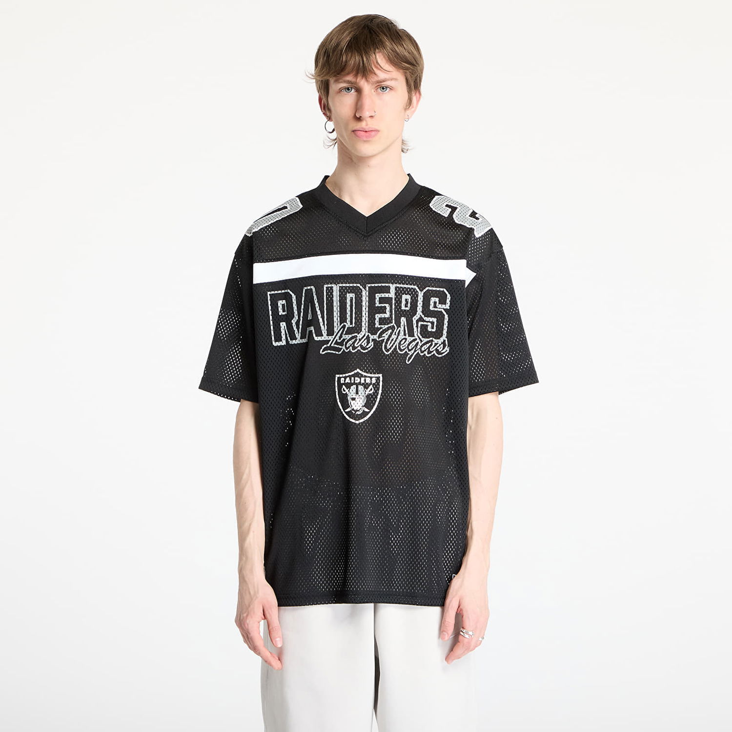 Фланелка New Era New Era NFL Las Vegas Raiders Mesh Graphic Jersey Черно | 60596386, 0