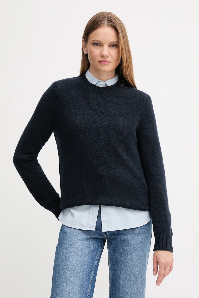 Пуловер Barbour Barbour Crew Neck Sweater Тъмно синьо | LKN1666