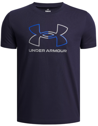 Тениска Under Armour GL Foundation Short Sleeve T-Shirt with Split Outline Logo Тъмно синьо | 6005010-410, 0