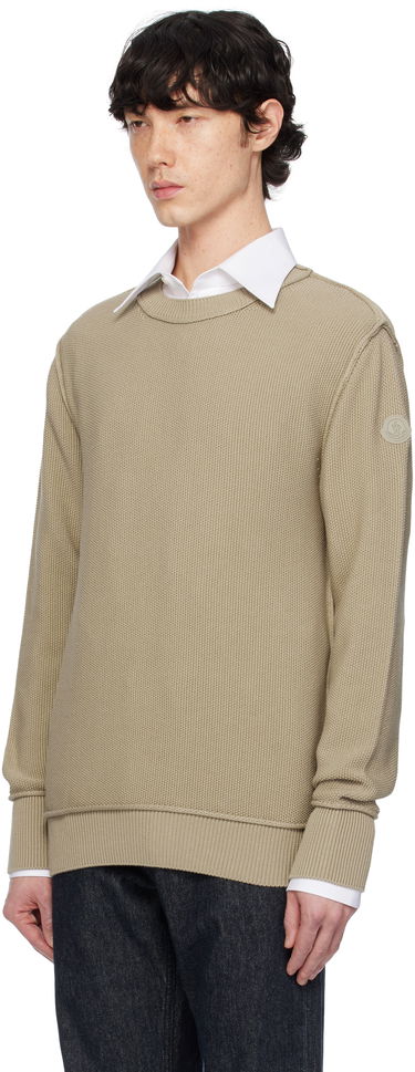 Пуловер Moncler Moncler Textured Cotton Sweater Бежово | K10919C00001M1367, 3