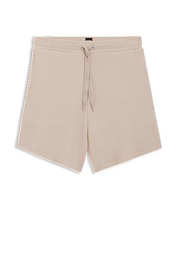 Ottoman-structured Stretch Modal Shorts with Branded Cord