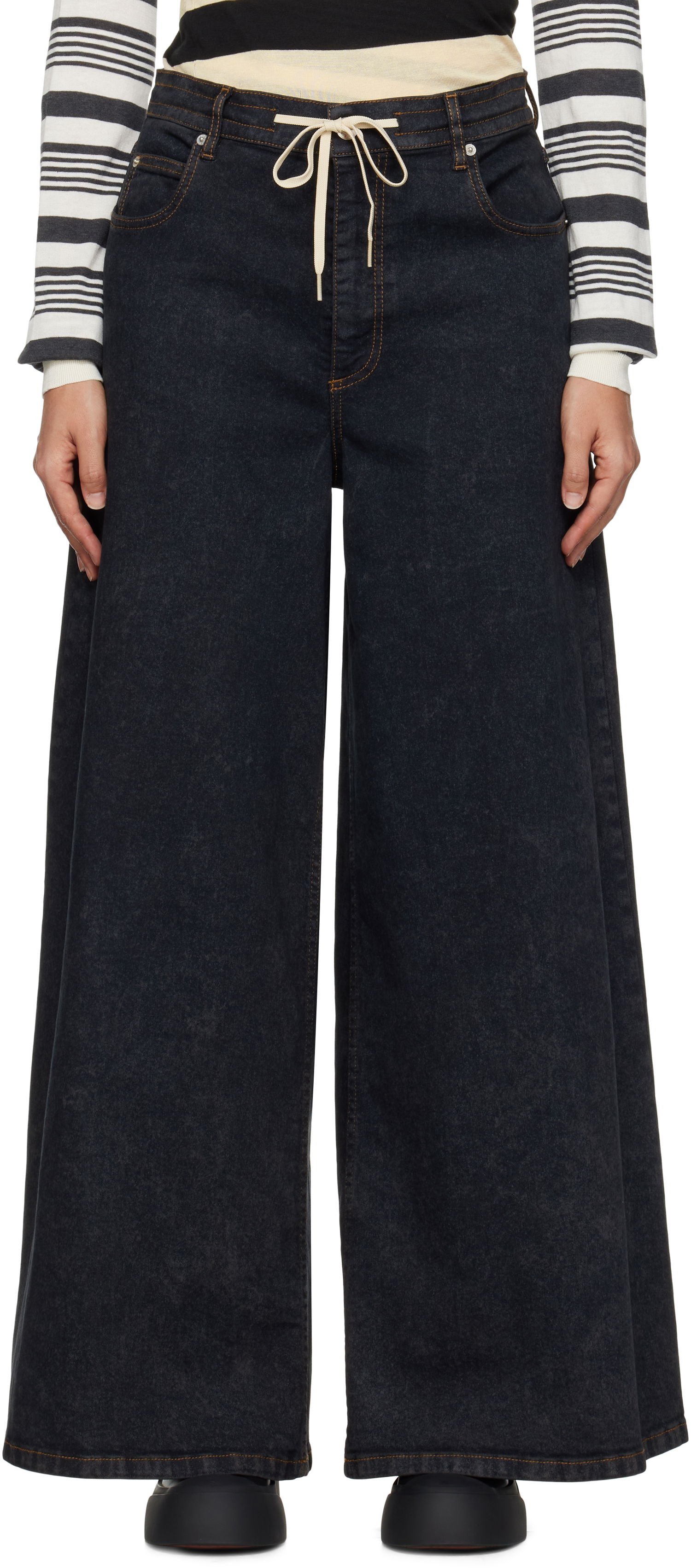 Дънки Marni Wide Leg Jeans Черно | PAJD0519A0 USCW94, 0