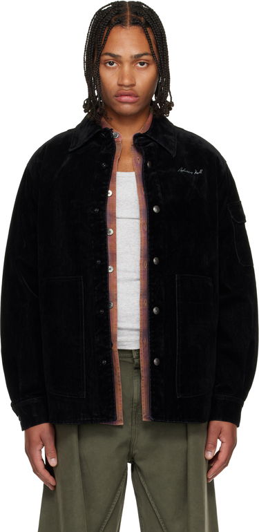 Риза Andersson Bell Andersson Bell Padded Velvet Denim Shirt Черно | atb1374m, 0