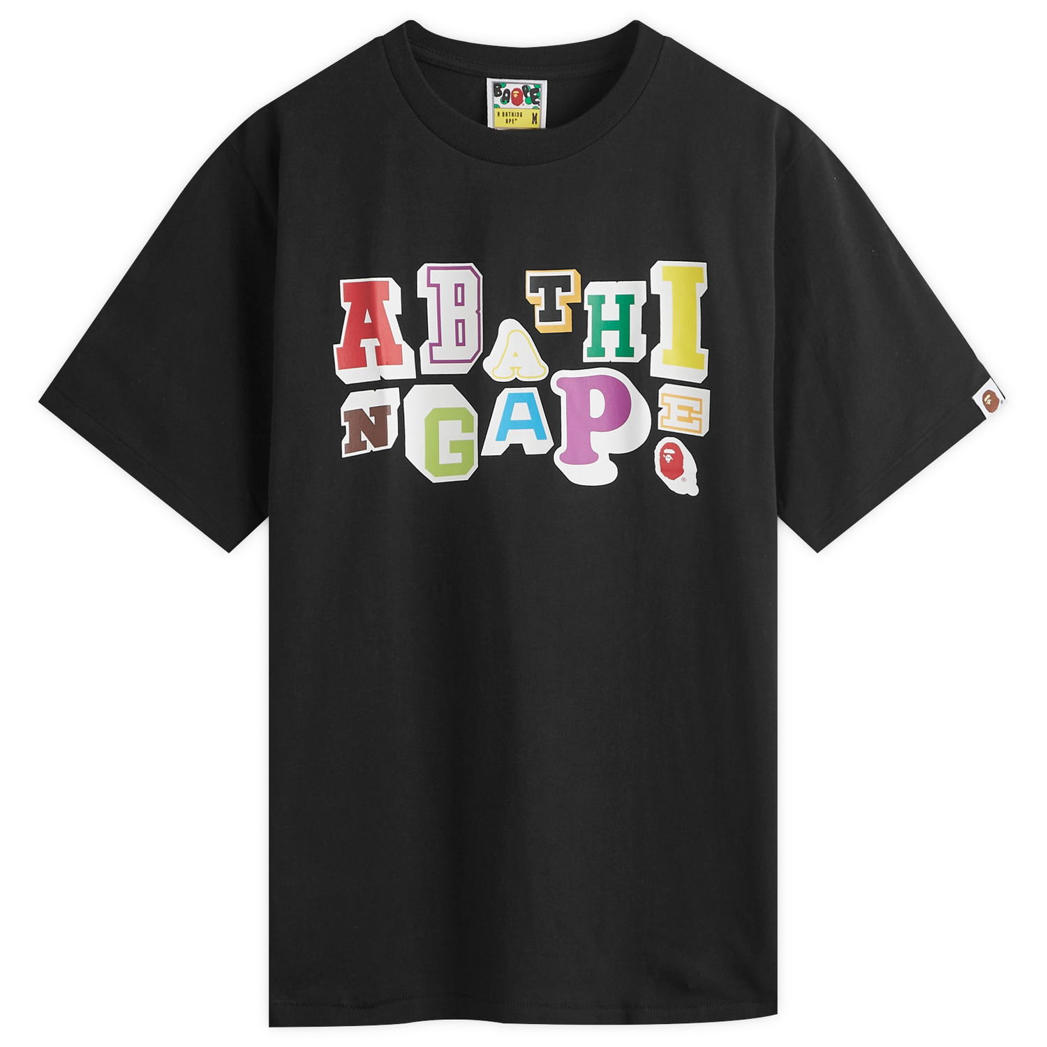 Тениска BAPE Varsity Font T-Shirt Черно | 001TEK301054M-BLK, 0