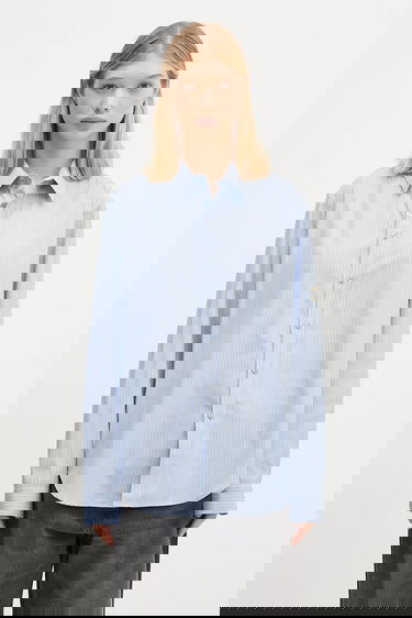 Риза Martine Rose Martine Rose Classic Striped Shirt, relaxed fit, classic collar Синьо | 401WS02509, 1