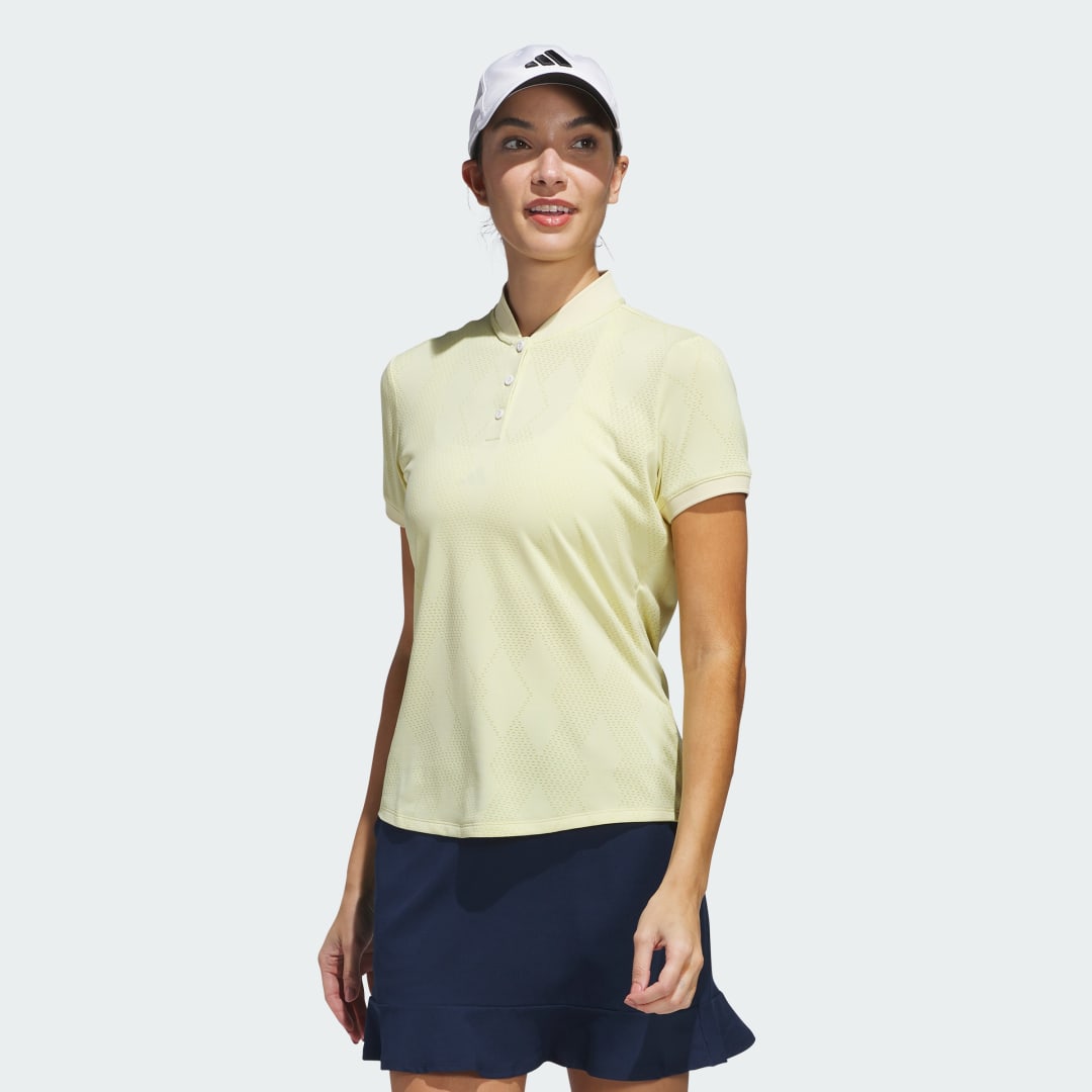 Поло тениска adidas Performance Ultimate365 Diamond Jacquard Polo Shirt Жълто | JE9924, 0