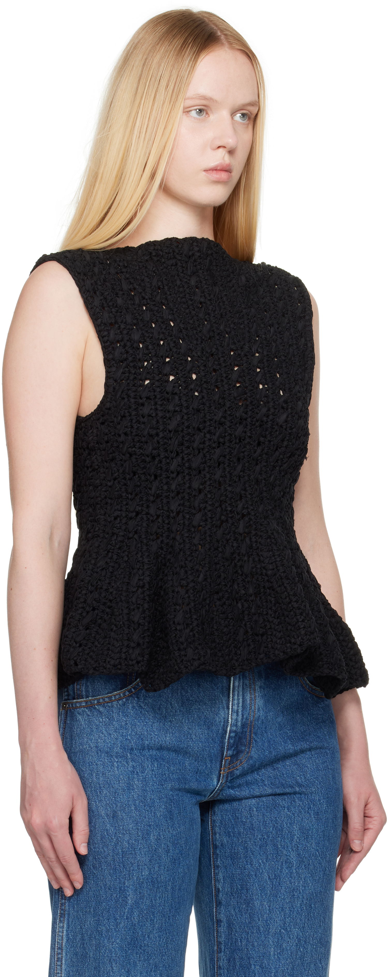 Потник Khaite Khaite Yuka Peplum Knit Top Черно | 18006130, 1