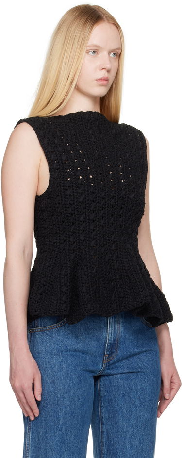 Потник Khaite Khaite Yuka Peplum Knit Top Черно | 18006130, 1