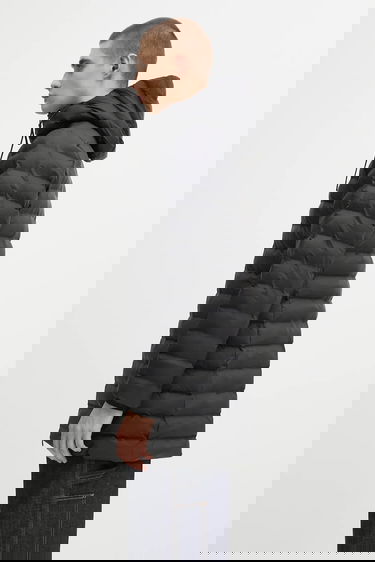 Пухо яке Rains Lohja Curve Hooded Winter Puffer Jacket Черно | 15890.01, 2