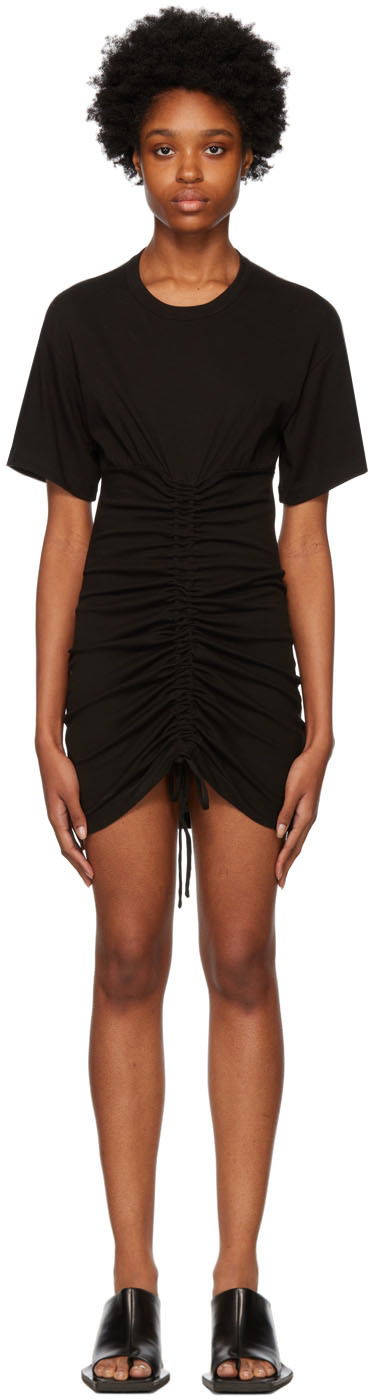 Pокля MSGM MSGM Ruched Mini Dress Черно | 3341MDA61X 227624