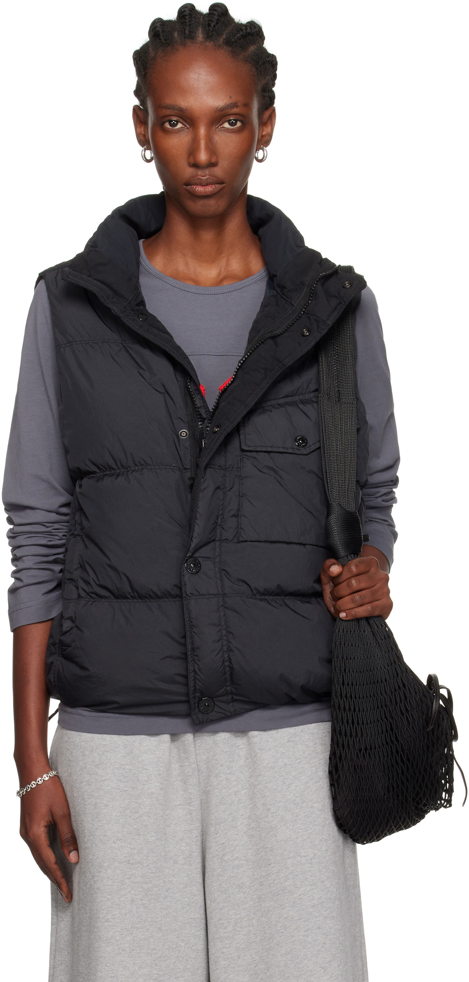 Жилетка Stone Island Recycled Nylon Down Vest Черно | K2-S15-G1000-03-S0A23, 0