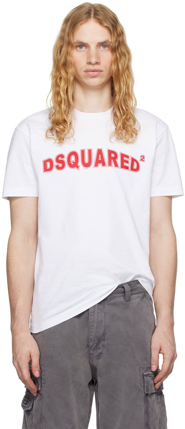 Тениска DSQUARED2 Cool Fit T-shirt With Print Бяло | S71GD1452_D20020