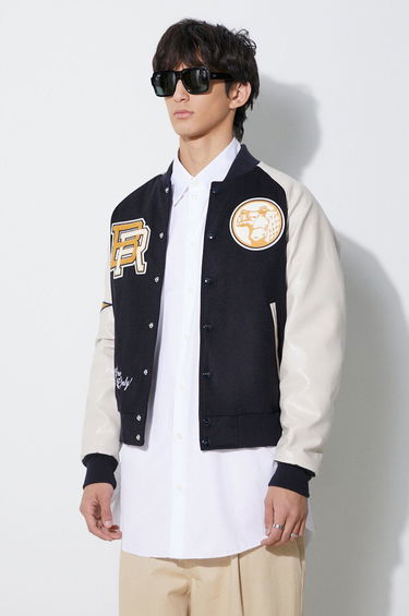 Яке бомбър Baracuta Baracuta Varsity Wool Blend Bomber Jacket Тъмно синьо | BRCPS0996, 3