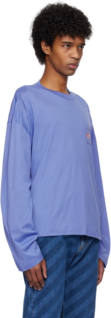 Тениска Marni Marni Logo Patch Long Sleeve T-Shirt Бяло | HUMU0325X1 UTC446, 4