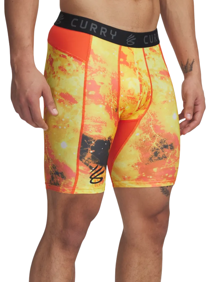 Боксерки Under Armour Curry HG Printed Compression Shorts Оранжево
 | 1379829-847