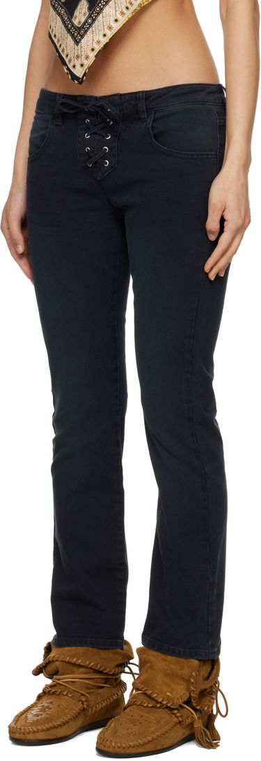 Дънки ISABEL MARANT Isabel Marant Vanel Lace-Up Jeans Черно | PA0544FB-C2H02I, 3