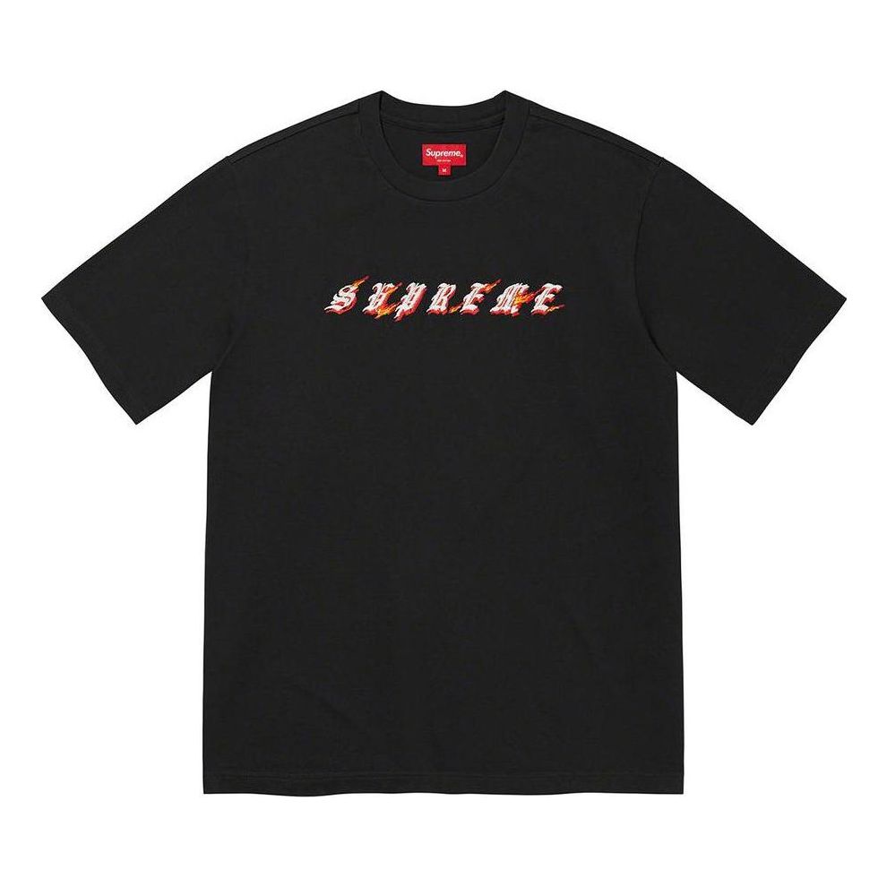 Тениска Supreme Supreme Flames Tee Черно | SUP-SS22-701, 0