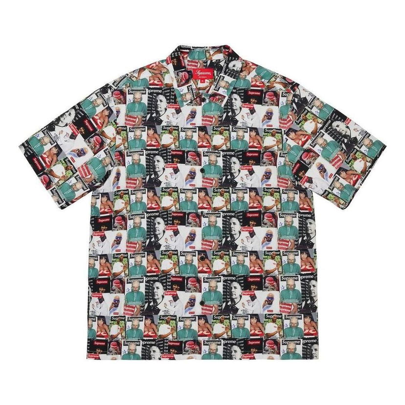 Риза Supreme Magazine Print Short Sleeve Shirt Бяло | SUP-SS23-265