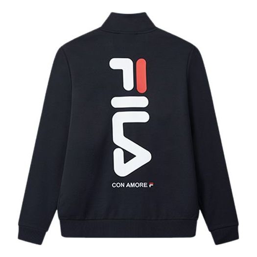 Суитчър FILA Knit Long Sleeve Jacket Тъмно синьо | F11M028504F-NV