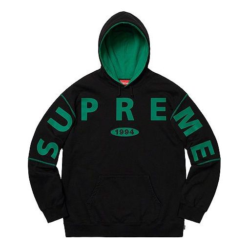 Суитчър Supreme Spread Logo Hooded Sweatshirt Черно | SUP-FW19-038, 0