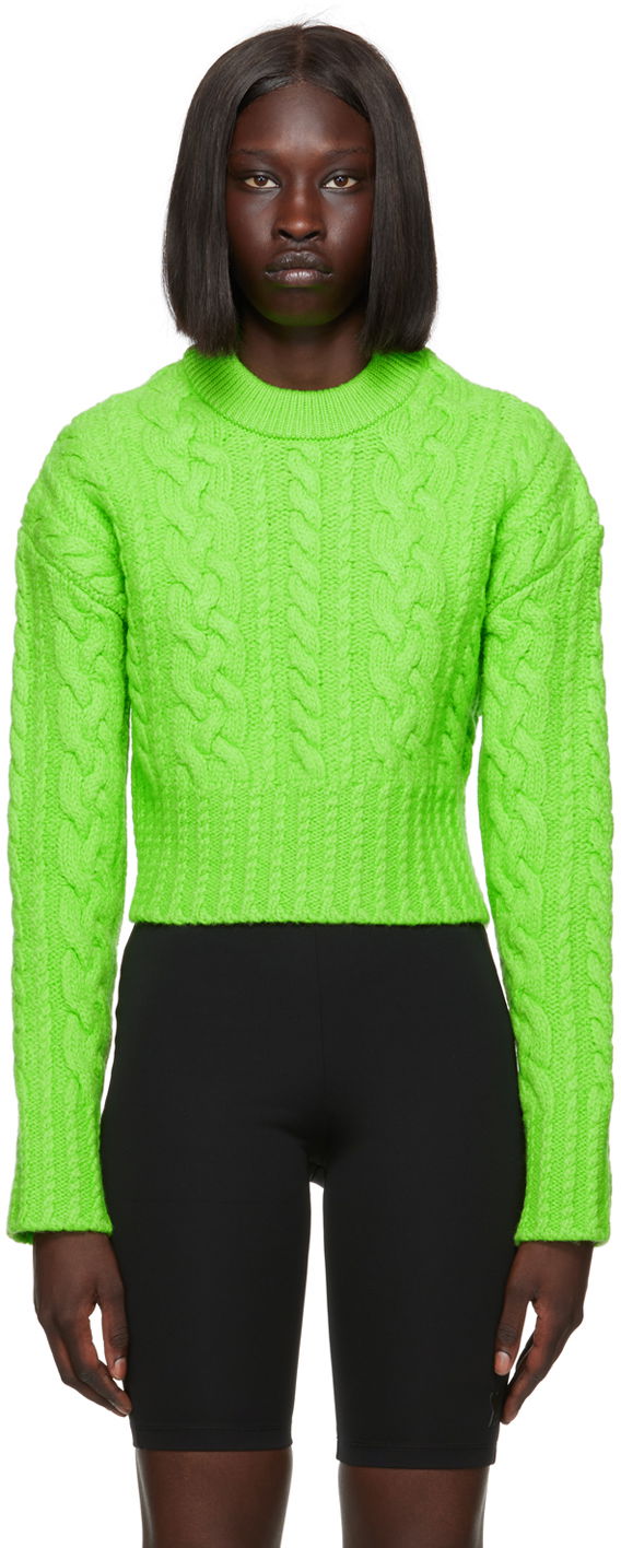 Пуловер AMI Virgin Wool Sweater Зелено | FKS051.017, 0