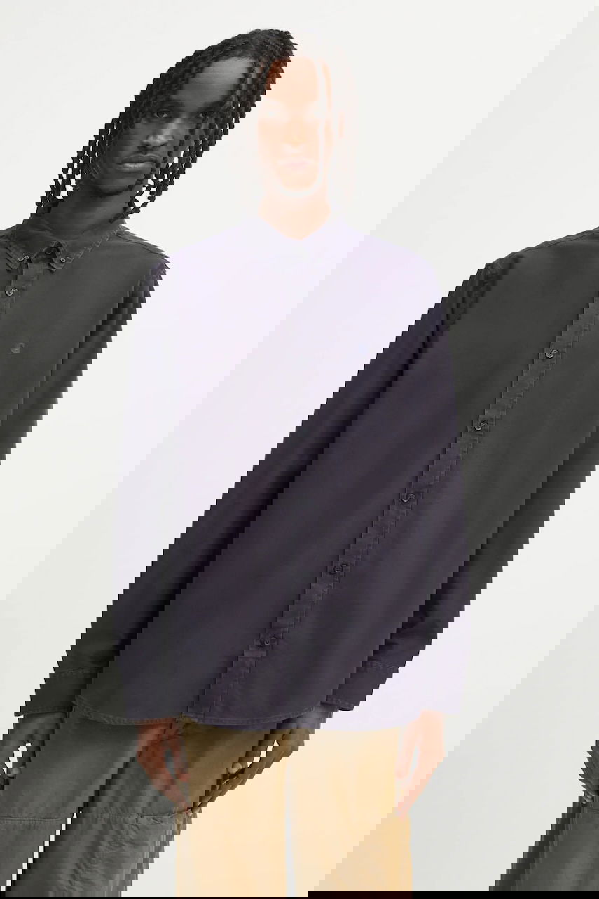 Риза Carhartt WIP Long Sleeve Bolton Shirt, Regular Fit, Button-Down Collar Тъмно синьо | I030238.1CXX, 0