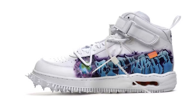 Кецове и обувки Nike Air Force 1 Mid "Off-White Graffiti White" Бяло | DR0500-100, 0