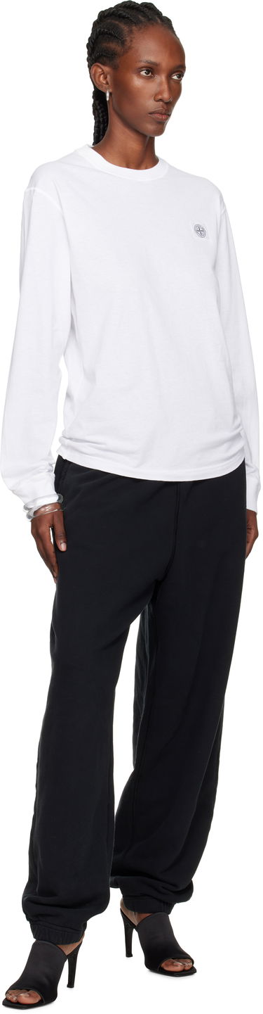 Тениска Stone Island Organic Cotton Jersey 'Fissato' Effect Long Sleeve T-Shirt by Stone Island Бяло | K2S15 2100030 S0057, 3
