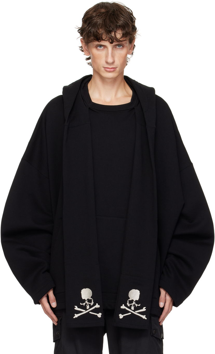 Суитчър Mastermind WORLD Oversized Scarf Hoodie Черно | MW24S13-SW006-001