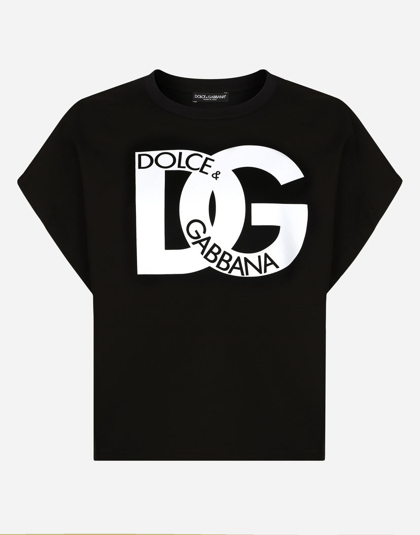 Тениска Dolce & Gabbana Tee DG Черно | F8Q56ZG7G3EN0000