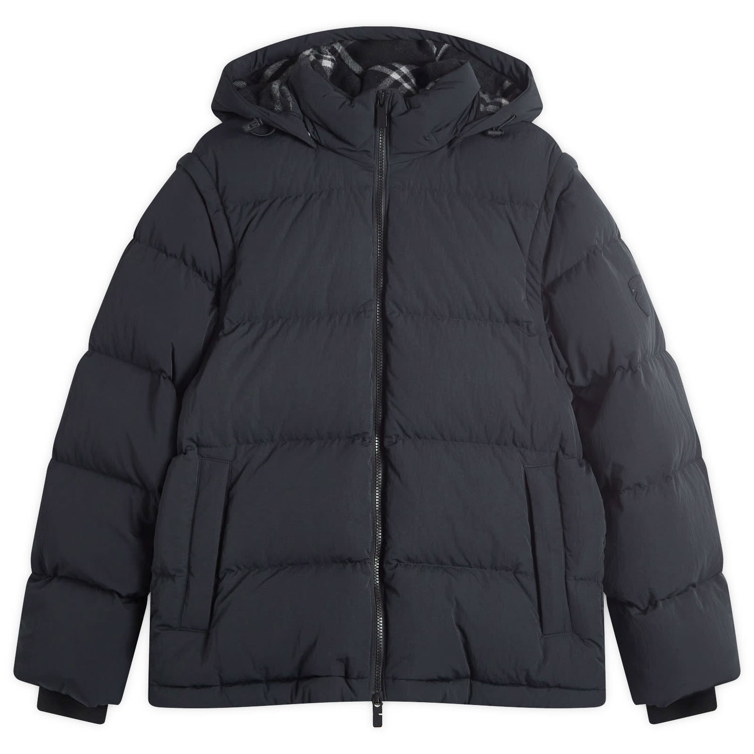 Пухо яке Burberry Puffer Jacket With Hood Черно | 8096911-C1308, 0