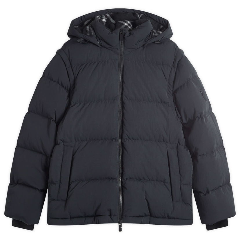 Пухо яке Burberry Puffer Jacket With Hood Черно | 8096911-C1308