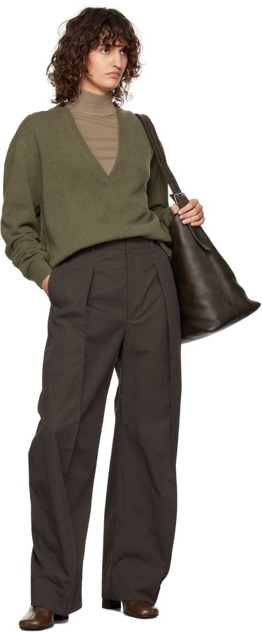 Панталони LEMAIRE Curved Volume Trousers Зелено | PA1165 LF1228, 3