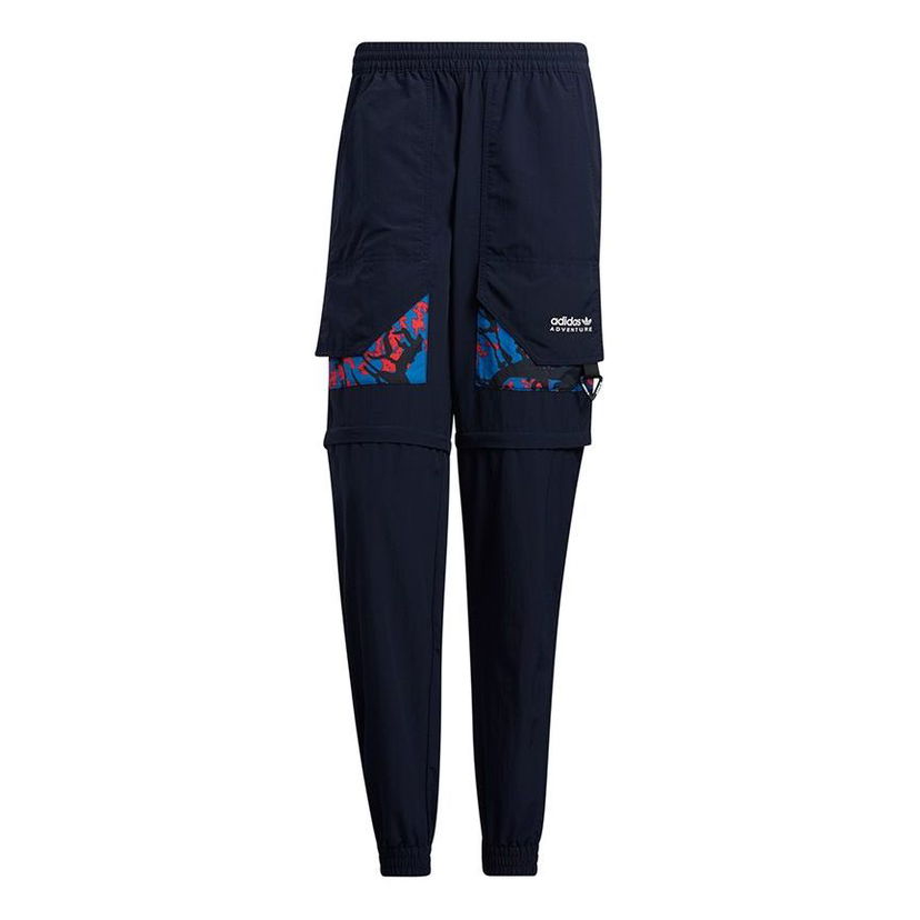 Карго панталони adidas Originals Adv 2 Contrasting Colors Pocket Bundle Feet Pants Синьо | H46691