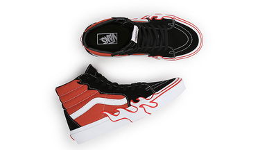 Кецове и обувки Vans SK8-Hi Flame Burnt Ochre Червено | VN0005UJGWP, 3