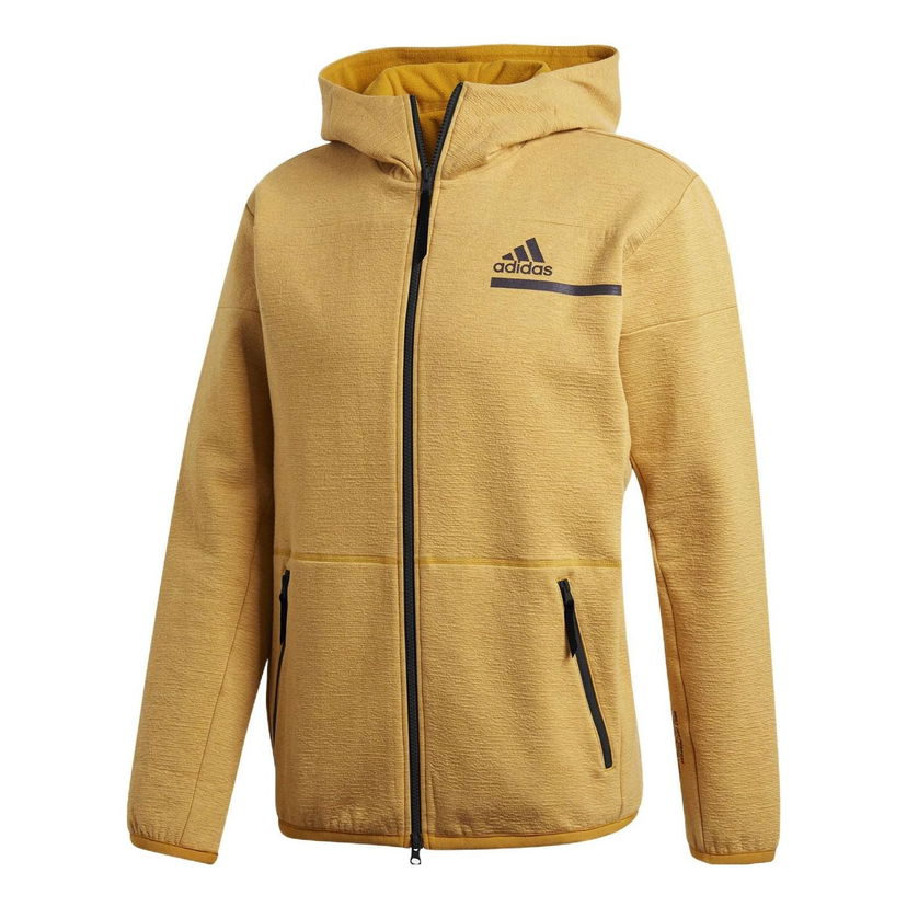 Суитчър adidas Originals ZNE Fleece Lined Hooded Jacket Жълто | GU2078
