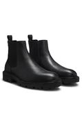 Grained Leather Chelsea Boots with Lug Sole