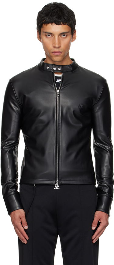 Яке Courrèges Courrèges Faux-Leather Biker Jacket Черно | 325CTO448PU0049, 0