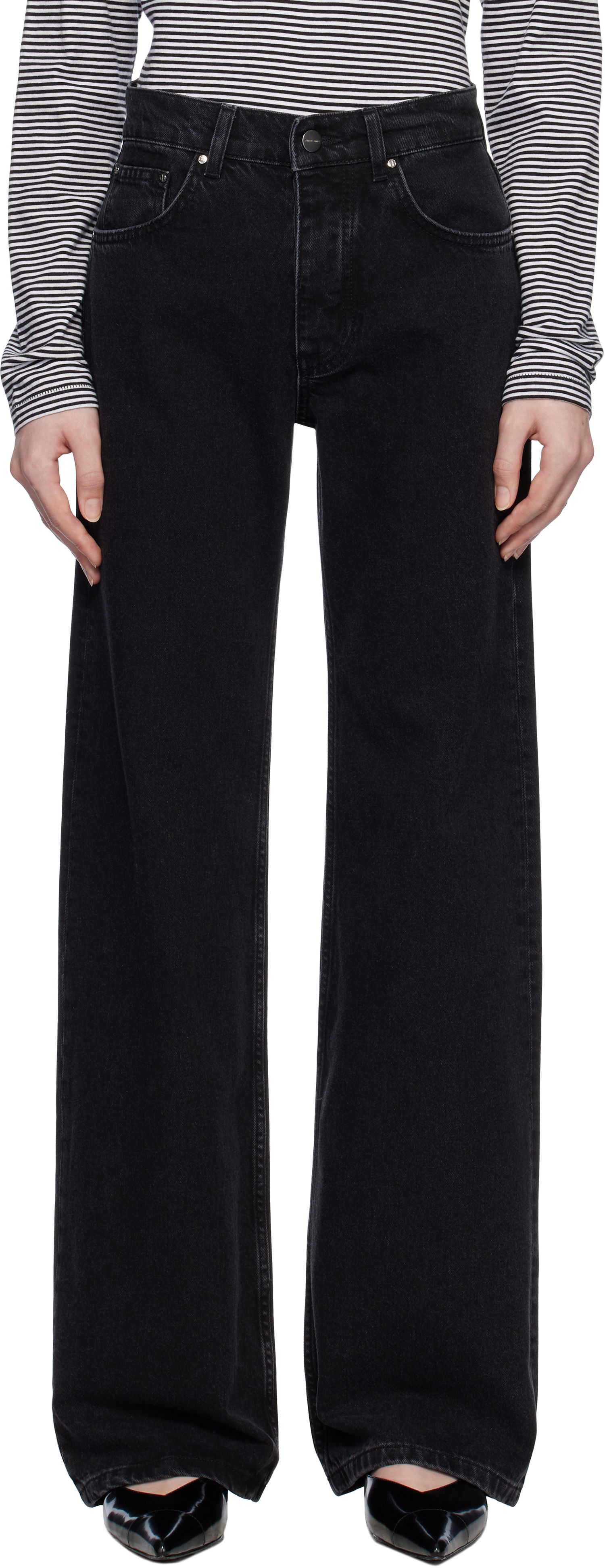 Дънки Anine Bing Hugh Black Denim Jeans Черно | A-06-1134-009, 0