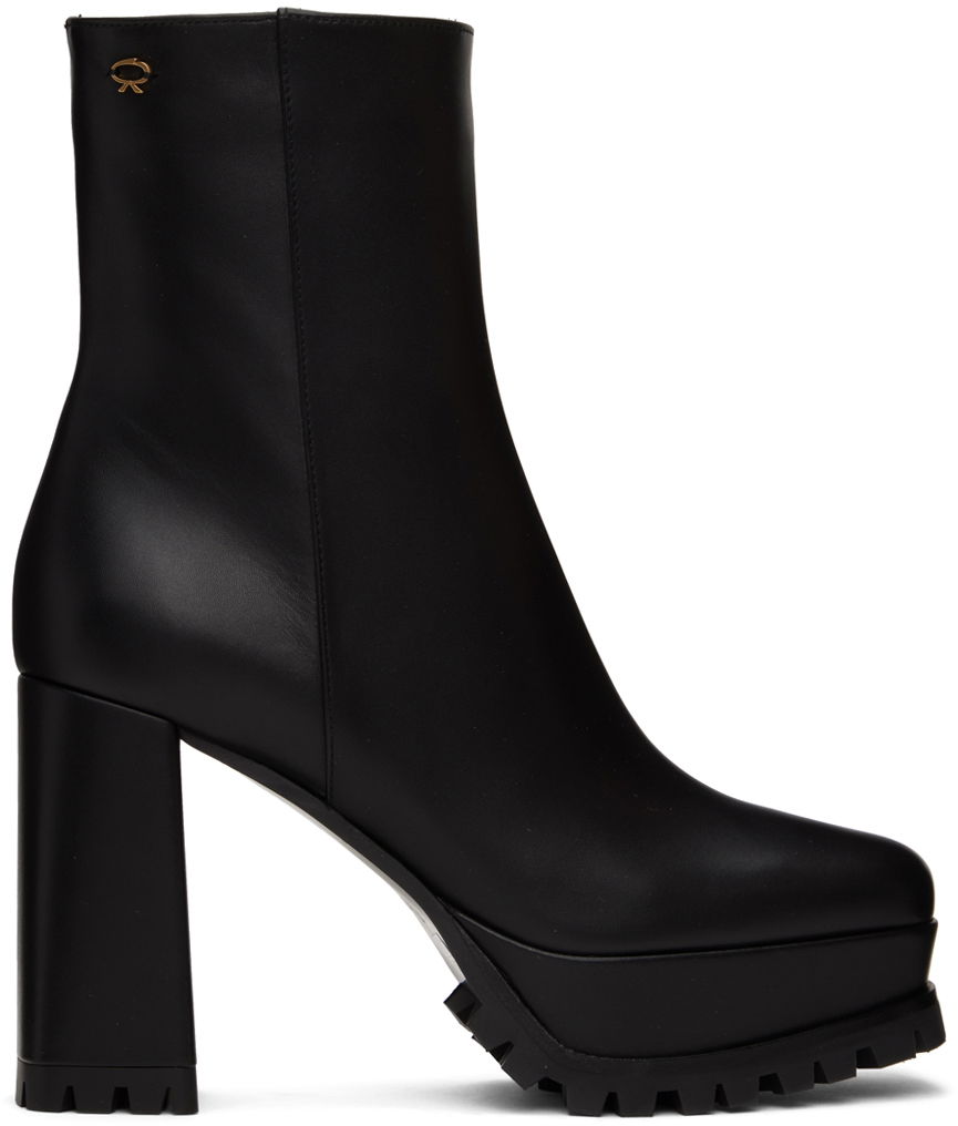 Кецове и обувки Gianvito Rossi Gianvito Rossi Harlem Platform Ankle Boots Черно | G73178.70GOM.VGINERO, 0