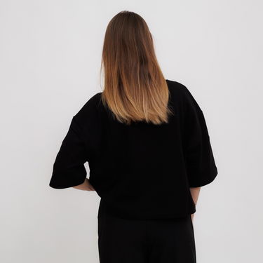 Тениска Emporio Armani EA7 Emporio Armani Cropped T-Shirt Черно | 7W000177-AF12473-UC001, 1