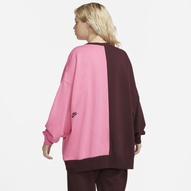 Суитчър Nike Sportswear Over-Oversized Fleece Dance Sweatshirt - Red Розово | DV0328-652, 1