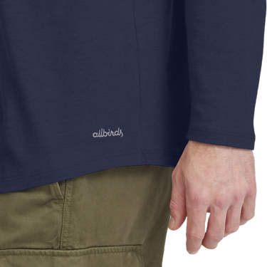 Тениска Allbirds Merino Long Sleeve Tee Small Тъмно синьо | A12110M, 3