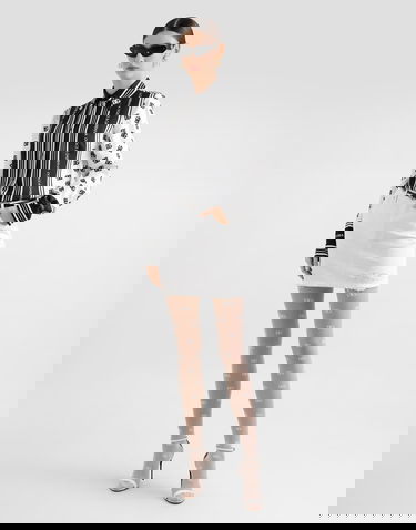 Риза Dolce & Gabbana Dolce & Gabbana Silk Twill Shirt With All-over Logo Черно | F5S48THI1Z6HA9CN, 1