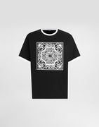 Dolce & Gabbana Cotton T-Shirt with Tile Print